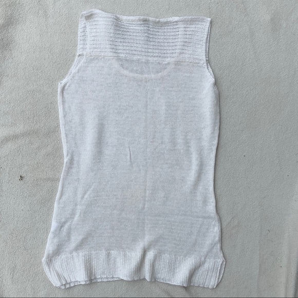 Miila white linen knitted tunic size M - Picture 2 of 5